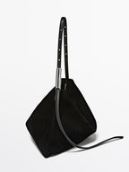 Small split suede leather bag