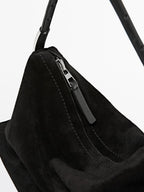 Small split suede leather bag