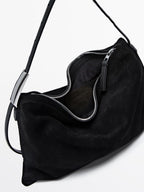 Small split suede leather bag