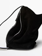 Small split suede leather bag