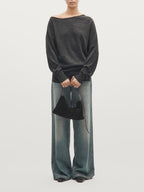 Small split suede leather bag