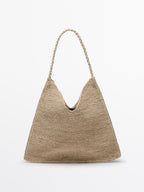 Raffia tote bag