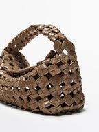 Nappa leather braided mini bag