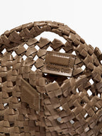 Nappa leather braided mini bag