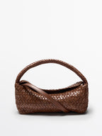 Braided nappa leather crossbody bag