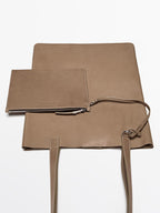 Nappa leather tote bag