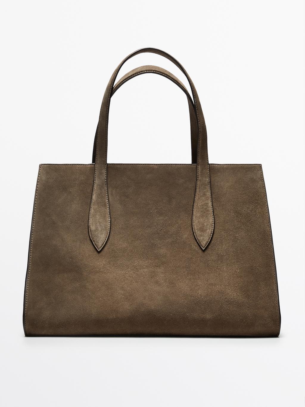 Split leather maxi MD ICON tote bag