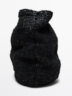 Large crochet knit leather bag - LIMITED