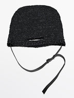 Large crochet knit leather bag - LIMITED