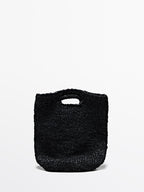 Mid-size crochet knit leather bag - LIMITED