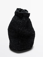 Mid-size crochet knit leather bag - LIMITED