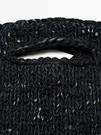 Mid-size crochet knit leather bag - LIMITED