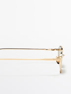 Rectangular metal sunglasses