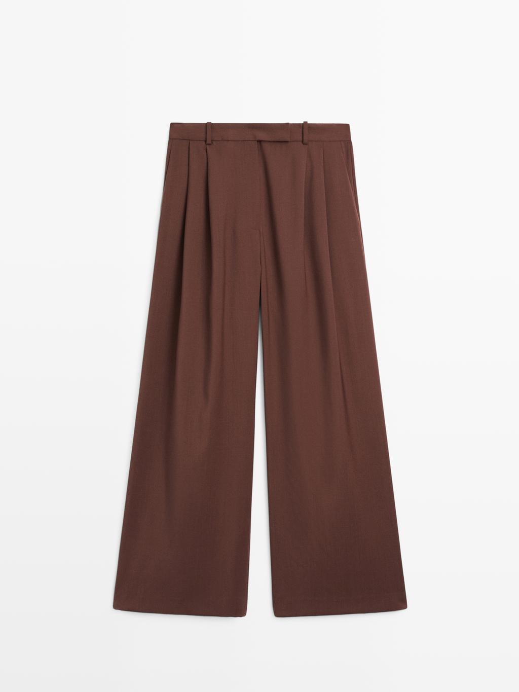 Wide-leg trousers with double dart - STUDIO