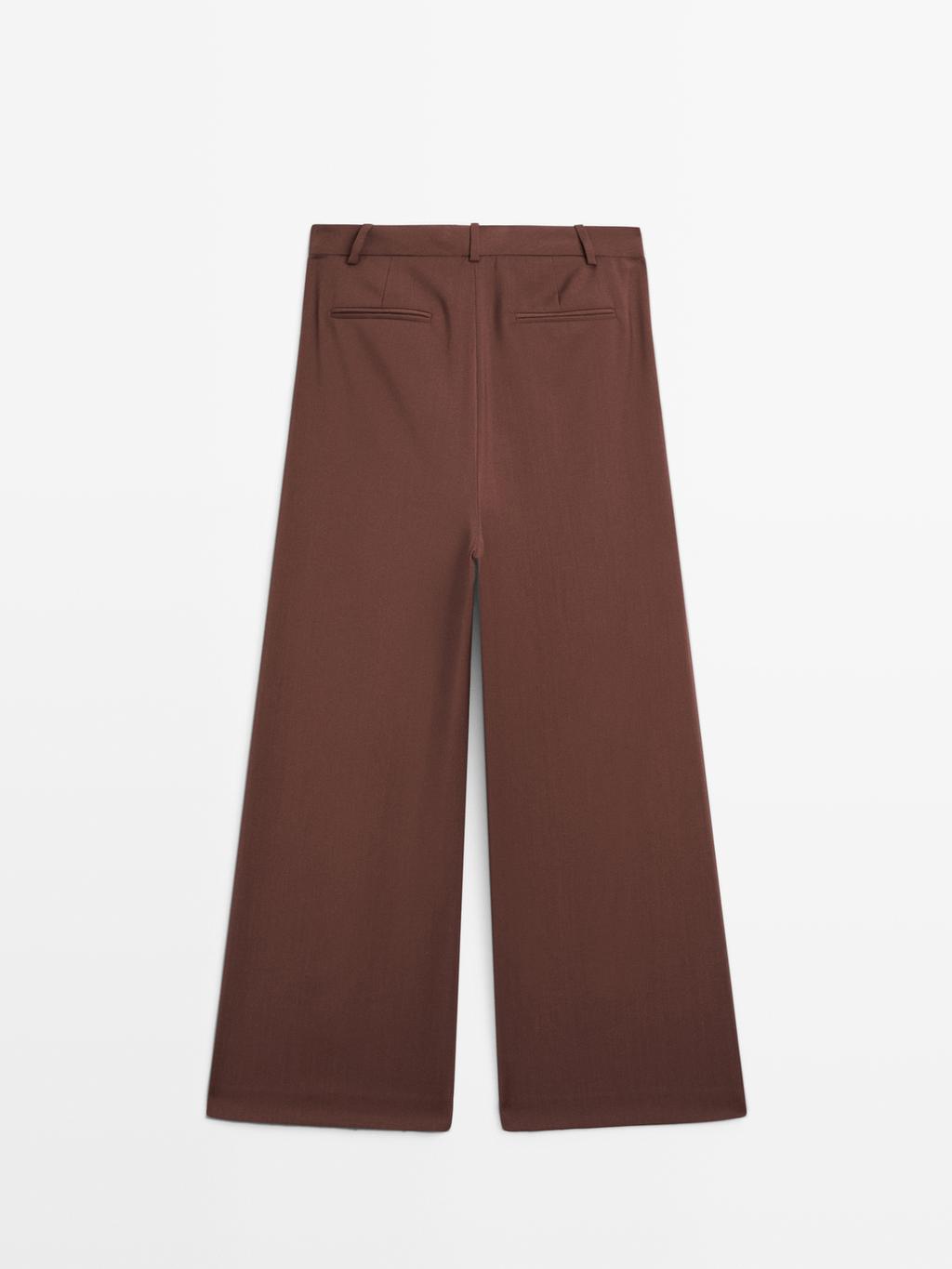 Wide-leg trousers with double dart - STUDIO