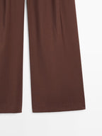 Wide-leg trousers with double dart - STUDIO
