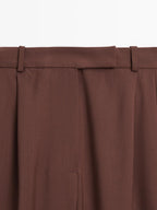 Wide-leg trousers with double dart - STUDIO