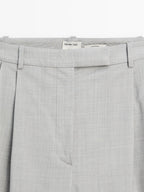 100% wool wide-leg trousers with darts - STUDIO