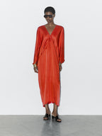 Flowing satin kimono dress - STUDIO