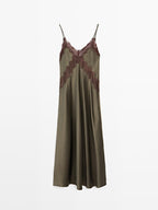 100% silk long slip dress - STUDIO