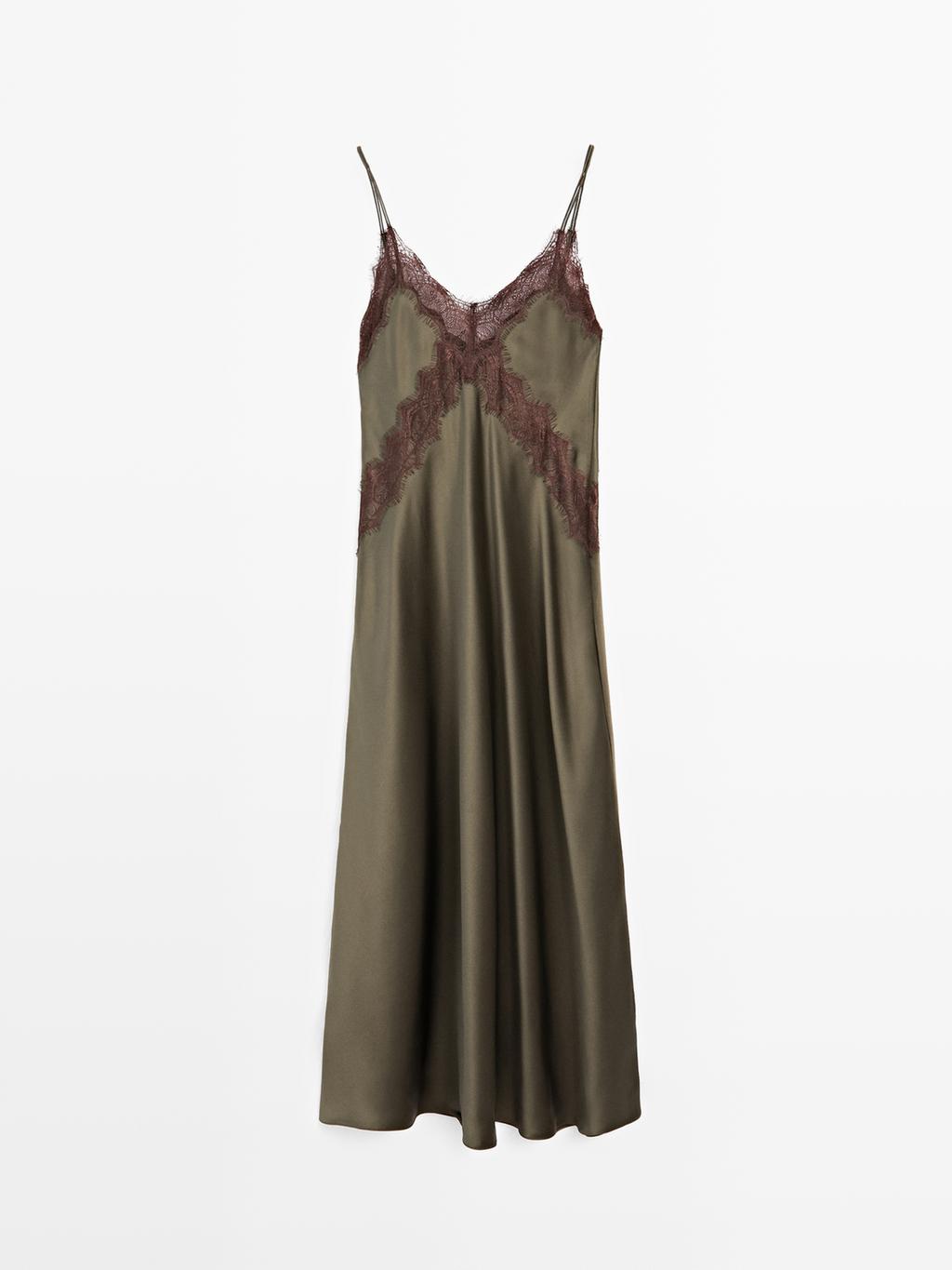 100% silk long slip dress - STUDIO