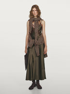 100% silk long slip dress - STUDIO