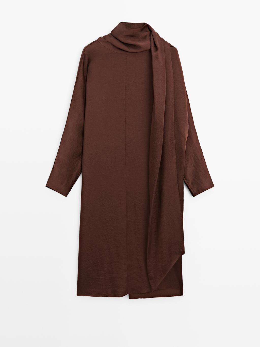 Flowing long sleeve midi dress - STUDIO