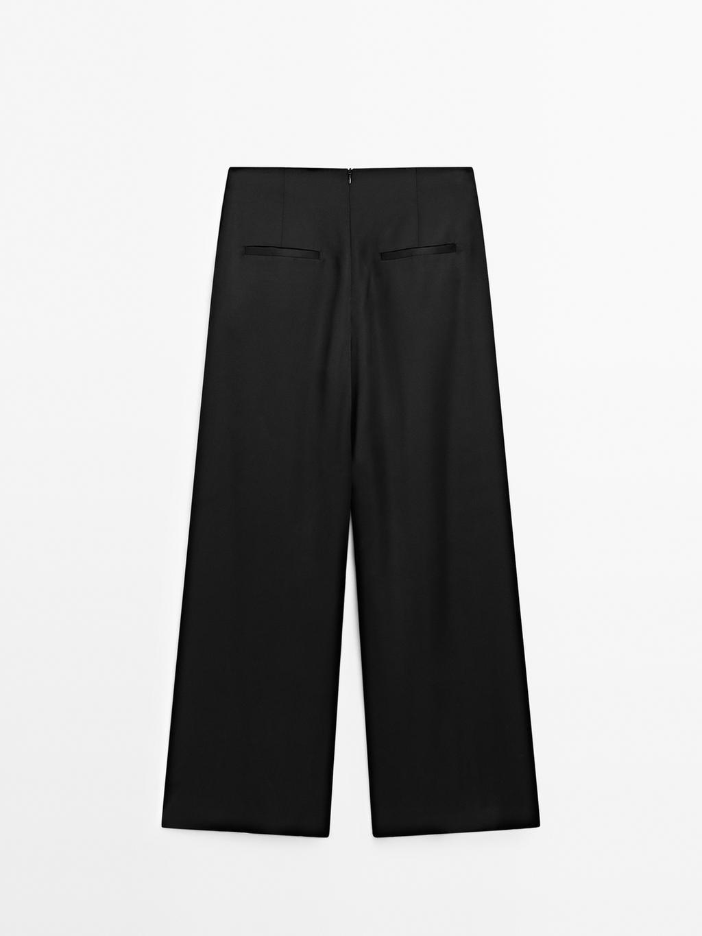 Satin wide-leg trousers - STUDIO