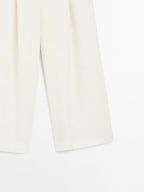 100% linen wide-leg trousers - STUDIO