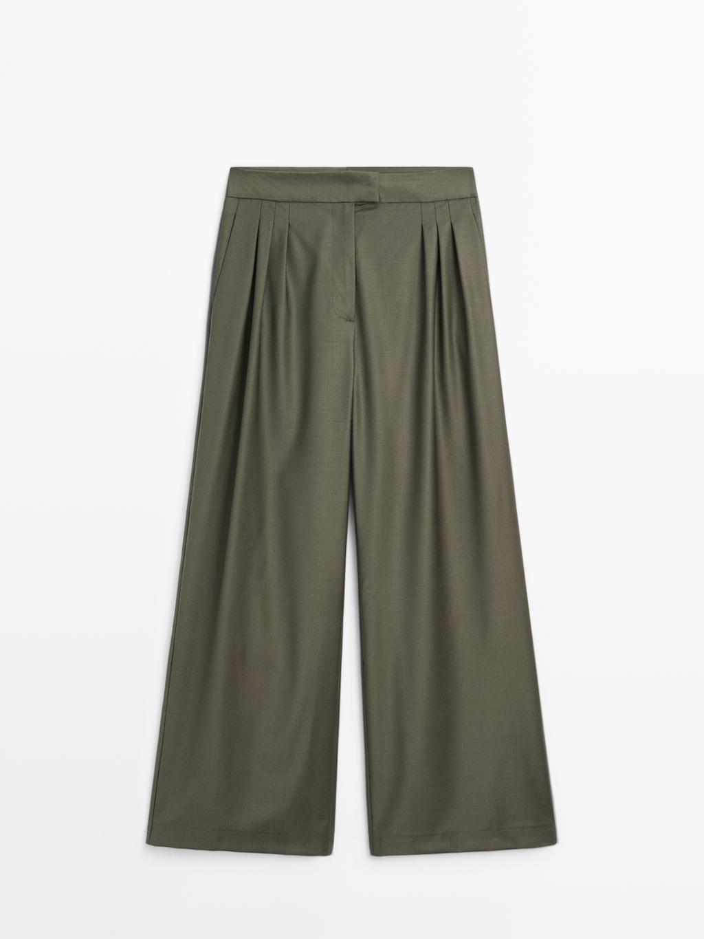 Darted wool blend trousers - STUDIO