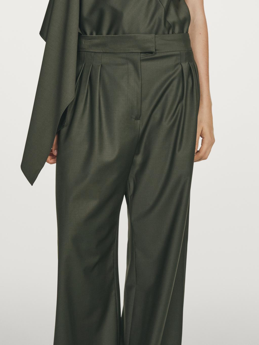 Darted wool blend trousers - STUDIO