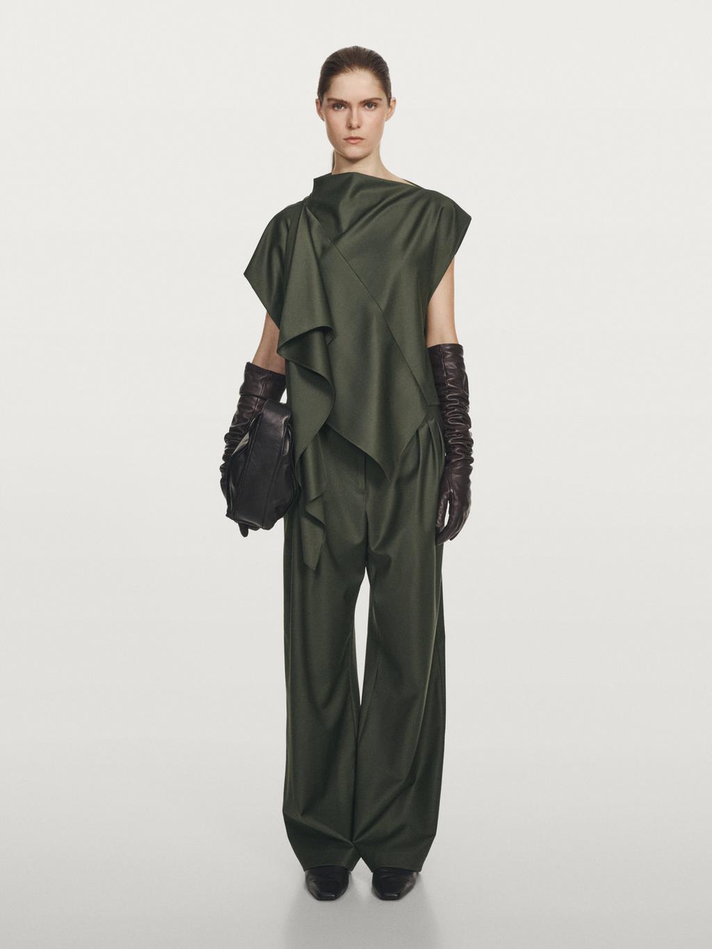 Darted wool blend trousers - STUDIO