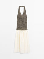 Long contrast dress - STUDIO