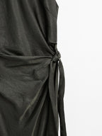 Satin midi dress with bow detail - Studio