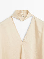 Flowing V-neck blouse - STUDIO