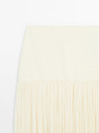 Long silk blend skirt with sash - STUDIO