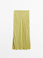 Long flowing satin skirt - STUDIO