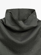 Flowing short satin blouse - STUDIO