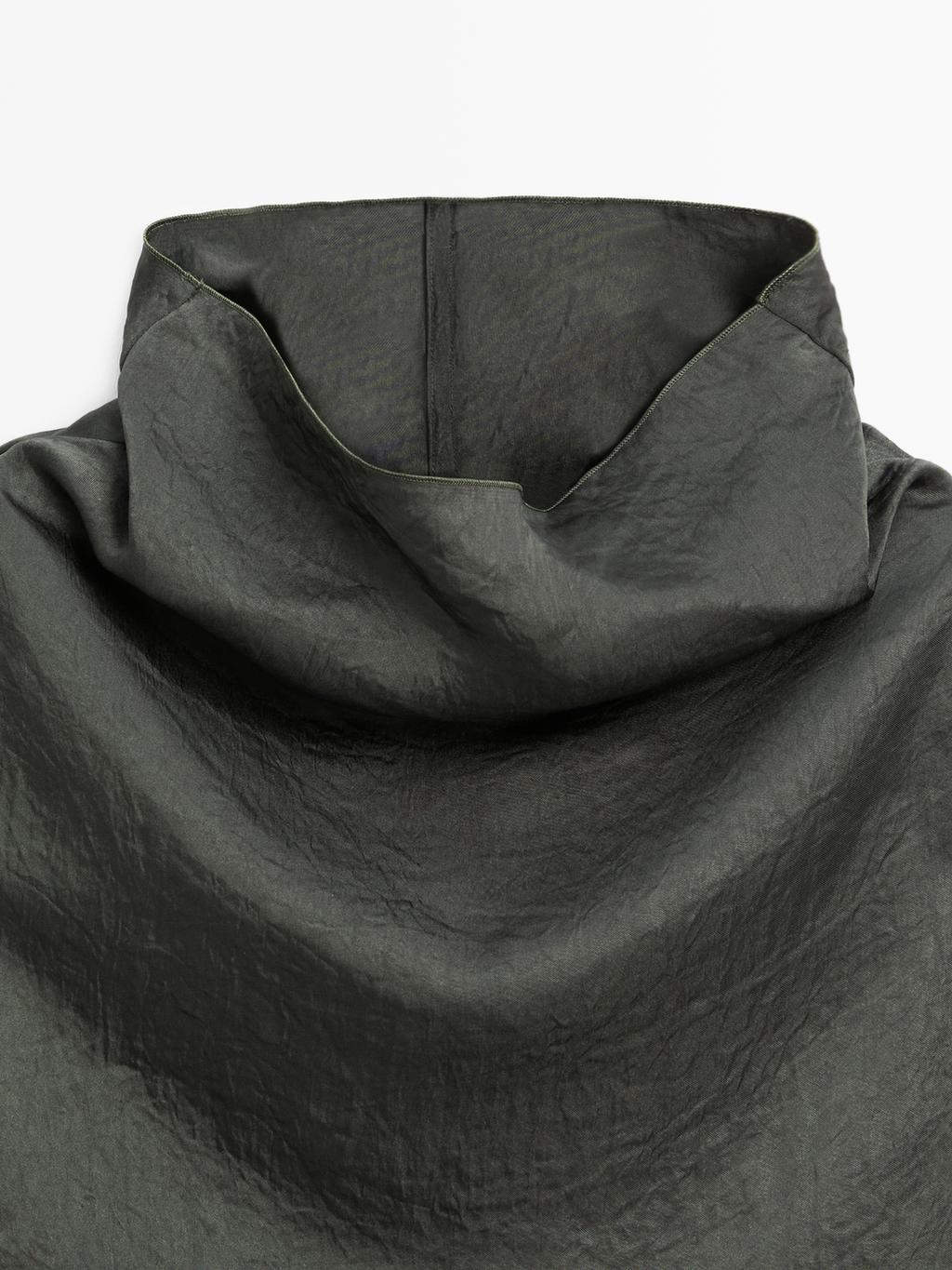 Flowing short satin blouse - STUDIO