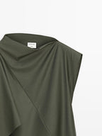 Asymmetric wool blend blouse - Studio