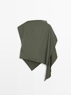 Asymmetric wool blend blouse - Studio