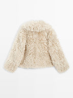 Short leather coat with fur - STUDIO