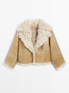 Short leather coat with fur - STUDIO