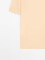 100% wool short sleeve fine knit sweater - STUDIO