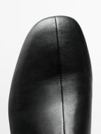 Leather heeled ankle boots