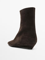 Wedge heeled ankle boots