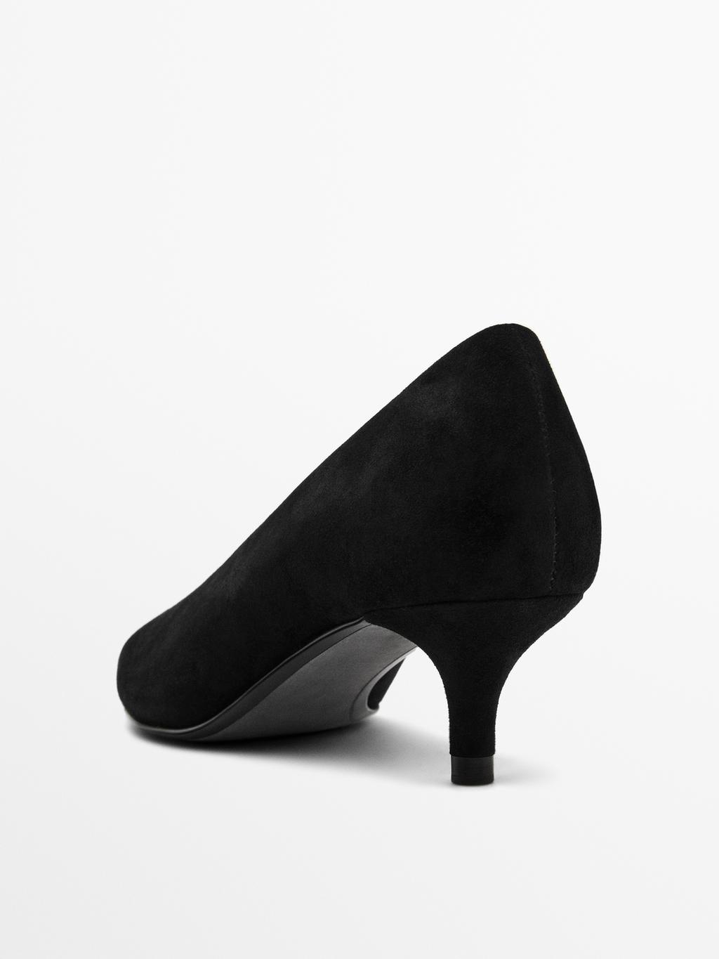 Suede high-heel shoes