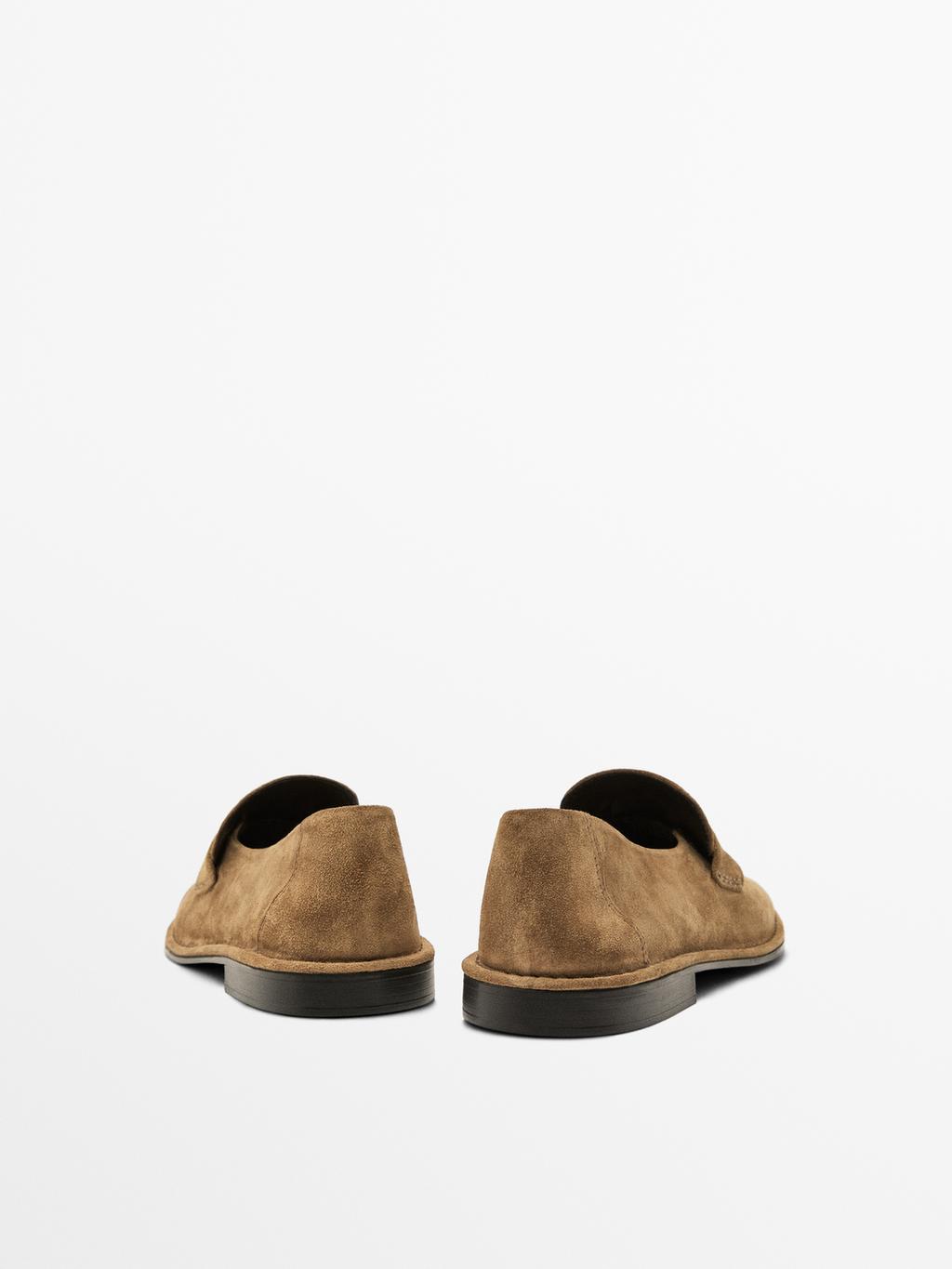 Soft split suede loafers