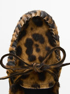Leopard print deck shoes
