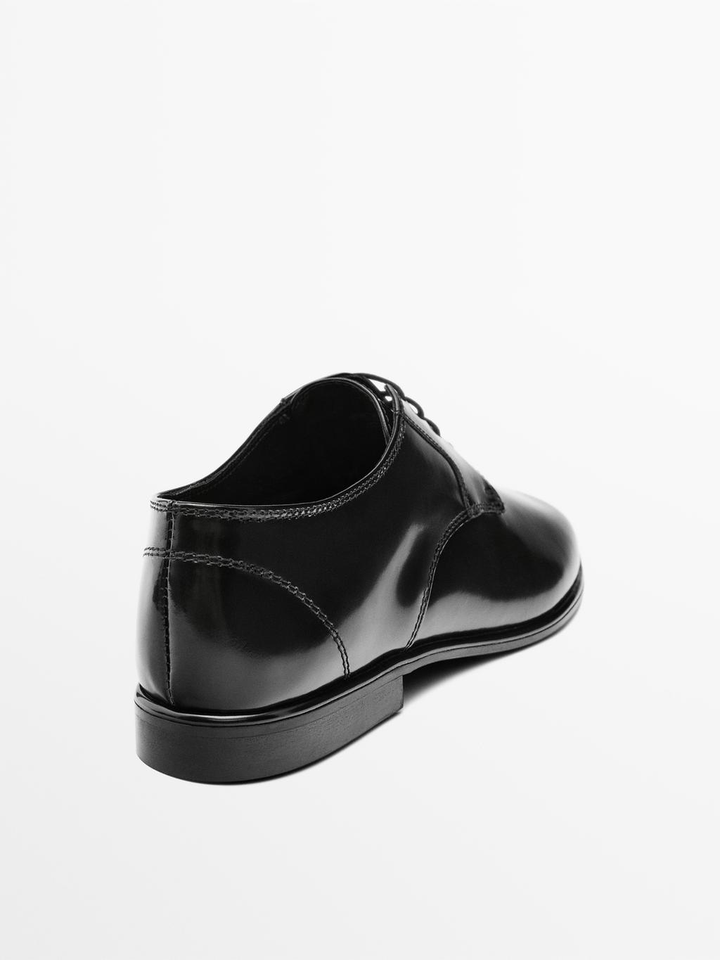 Soft leather derby shoes